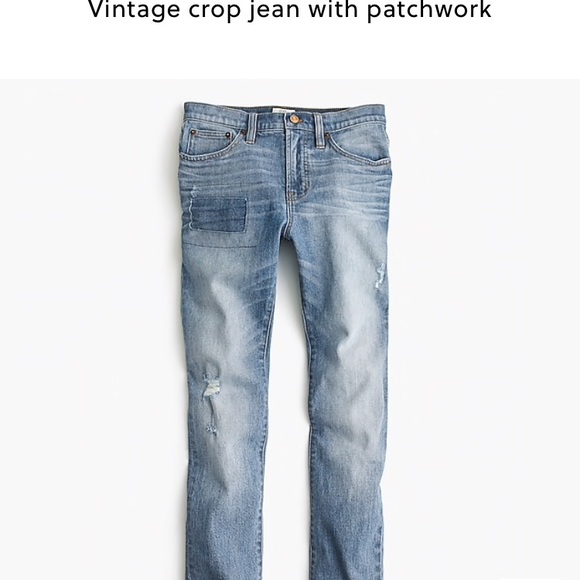 J. Crew Denim - Jcrew vintage crop denim patchwork jean